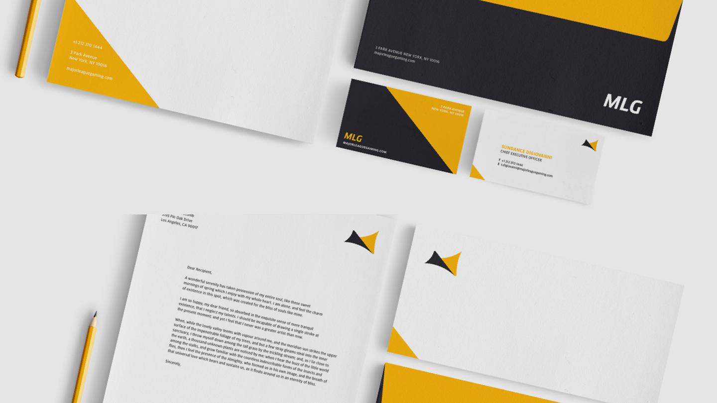Stationery design for the brand