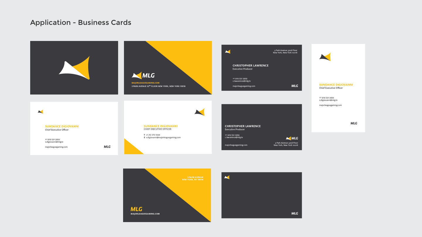 Various business card designs