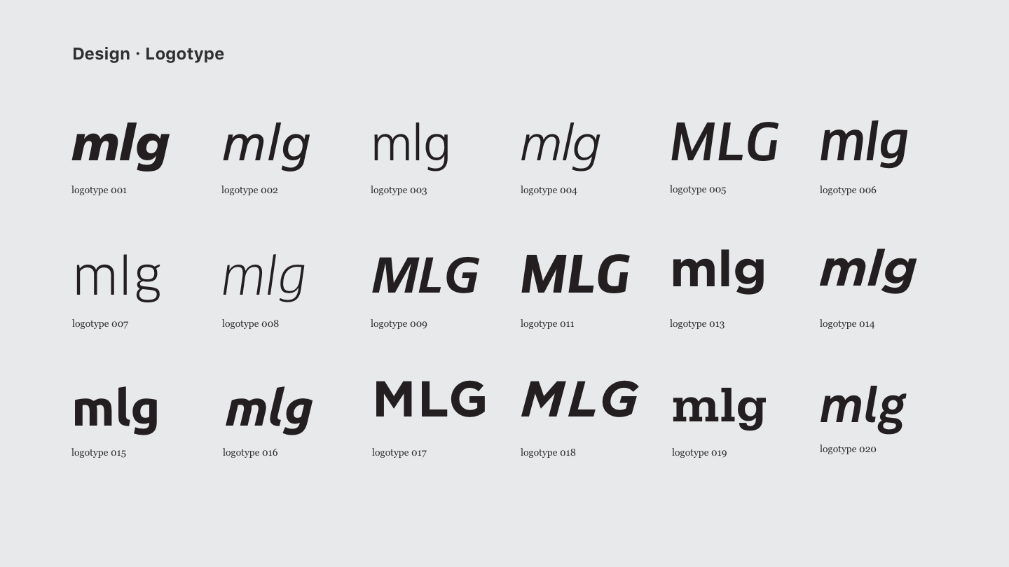 Explorations of logotypes