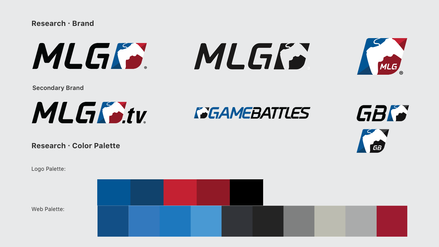 Various elements of existing MLG brand